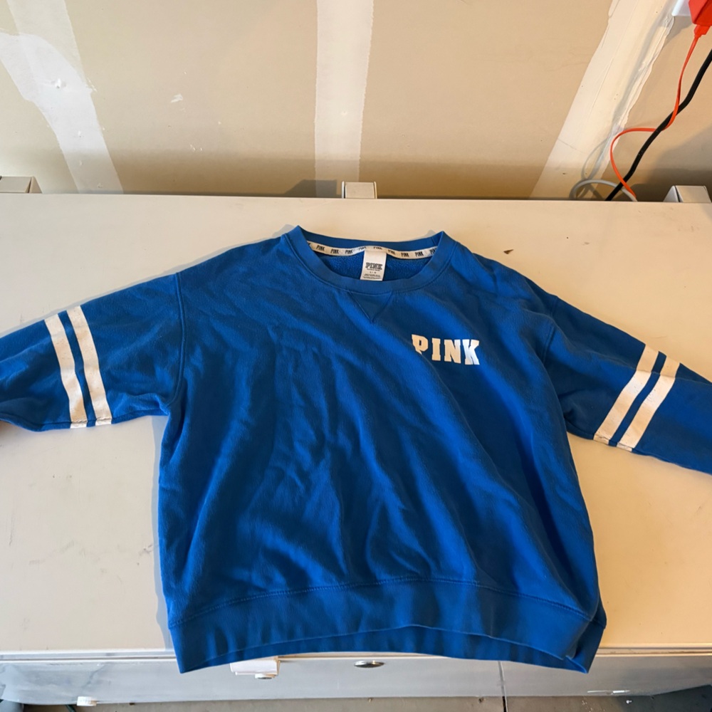 Victoria's Secret Blue PINK Sweatshirt early 2000s